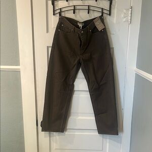 NWT Madewell Darted Barrel-Leg Jean in Driftwood Brown